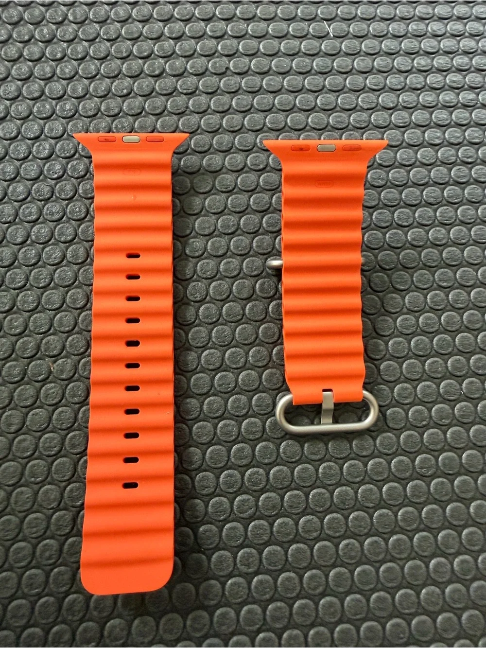 Apple Original Orange Ocean Band  Ultra 49mm with Titanium Hardware
